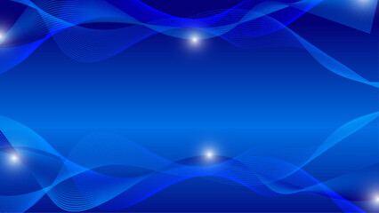 Blue vector minimalist simple abstract geometric banner background. Gradient geometric shapes on dark blue background