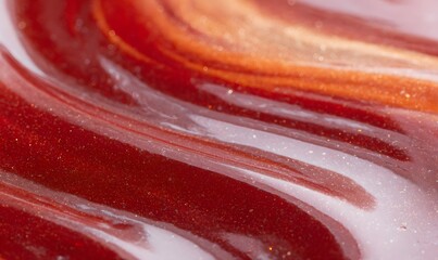 
Molten abstract textures with liquid metal appearance, featuring swirling patterns of burnt orange and deep crimson, Generative AI