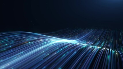 Colorful neon light lines with glowing trails appearing and flowing into the distance, for intro element, logo reveal, video opener.4K background. - Powered by Adobe