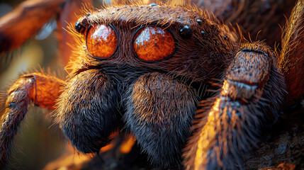 Closeup detailed spider