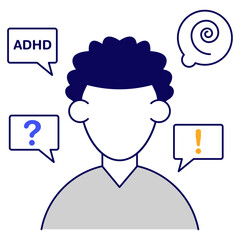 An icon design of adhd disease.