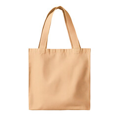 Light beige tote bag isolated on transparent or white background. Generative ai