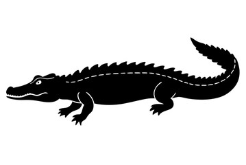 crocodile  silhouette vector