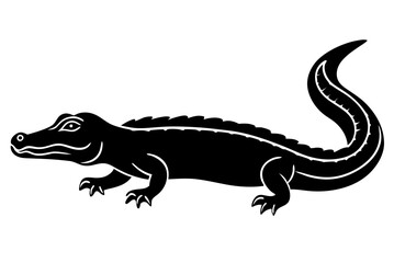 crocodile  silhouette vector