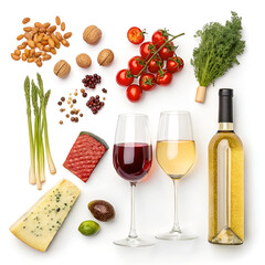 red wine and cheese