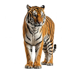 Fototapeta premium adult tiger isolated on white