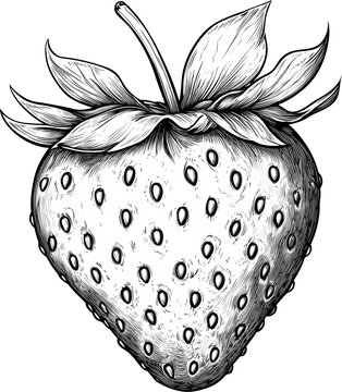 recommend clip art: strawberry sketch line art 
