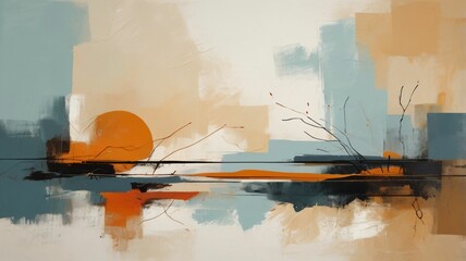 Peinture abstraite, fond graphique coloré abstrait, décoration murale