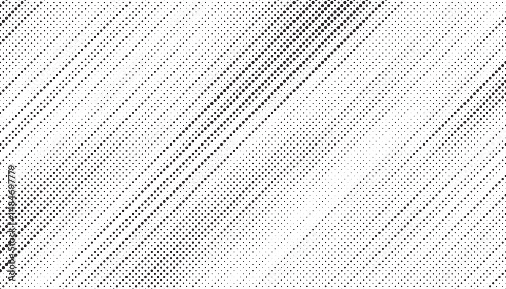 Aufkleber Halftone background vector, abstract backdrop design with two tone pattern and copy space for edit your content	