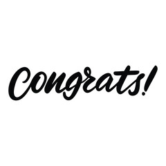 Congrats Word typography Vector Design .