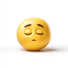 Fototapeta premium Sad yellow emoticon