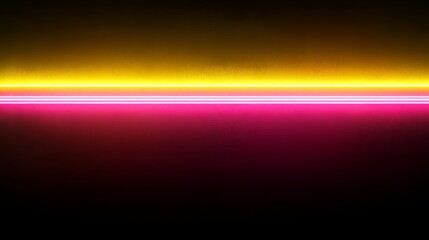 Fototapeta premium Vibrant Neon Pink and Yellow Light Streaks on Dark Textured Background