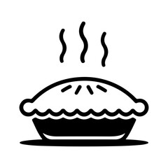 Hot Pie Icon for Bakery and Dessert Menu Design Vector Illustration
