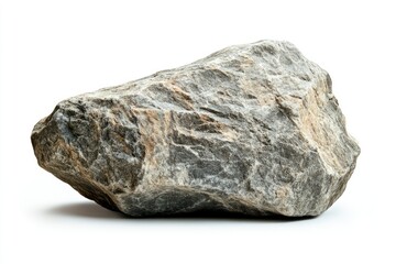 Rough, gray rock, isolated