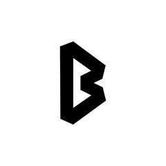 Bold stylized letter B