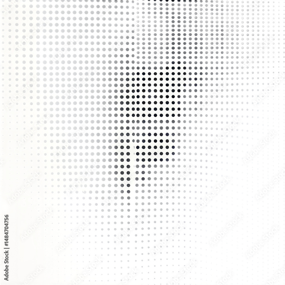 Poster a modern gray gradient pattern with tiny circles creating depth and on transparent background
