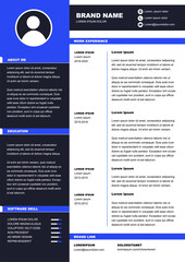Minimalist curriculum vitae, template, modern