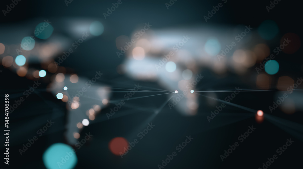 Poster global network visualization: a captivating visual representation of interconnectedness. network of 