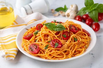 Delicious appetizer classic Italian spaghetti pasta and tomato sauce - Spaghetti bolognese