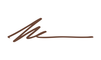 brown scribble ornament