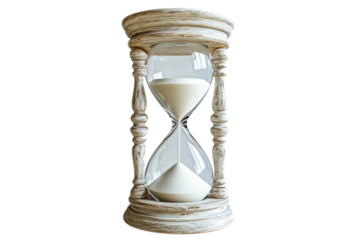 Hourglass with Sand Flowing Measuring Passing Time