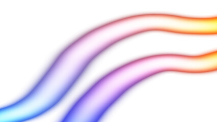 Transparent neon glowing wave lines futuristic