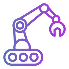 industrial robot Gradient icon