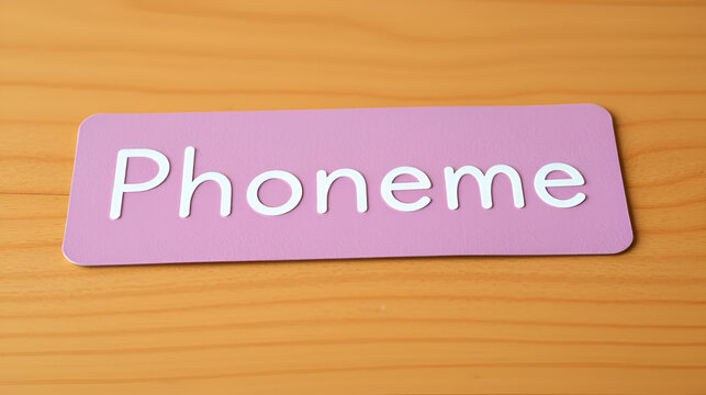 Phoneme is a unit of sound that can distinguish one word from another in a particular language, text concept on card