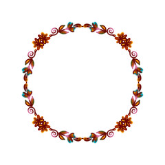 Colorful floral art deco