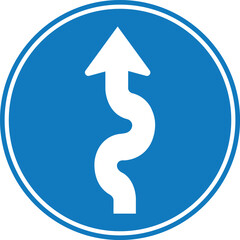 winding road ahead traffic sign