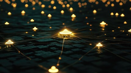 Illuminated Network: A Digital Landscape of Interconnection