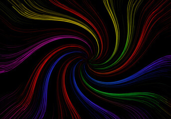 Fototapeta premium Abstract swirling lines colorful background