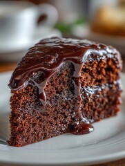 Close-up of iconic chocolate cake from Matilda&mdash;moist, rich, and indulgent. Perfect for dessert lovers, baking themes, or cinematic food scenes.