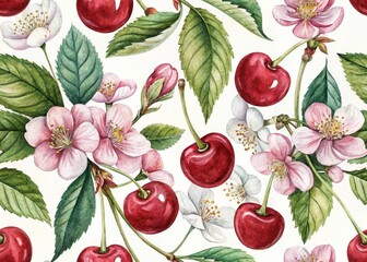 seamless cherry pattern