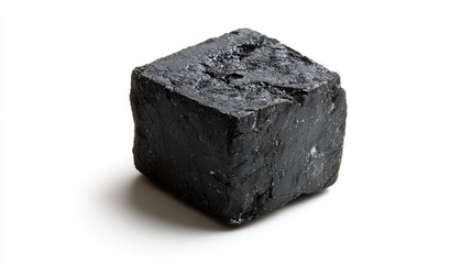 Dark, cubic stone block