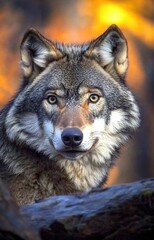 Fototapeta premium wolf in the woods