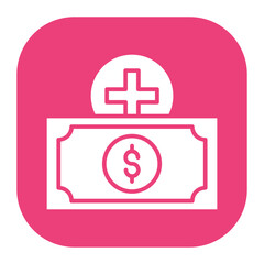 Fototapeta premium Procedure Cost Icon