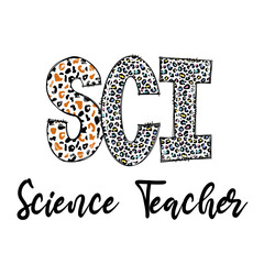 Fun Leopard Print Science Teacher Design