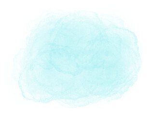 Pastel blue watercolor spot with a delicate, soft appearance. Abstract aqua, turquoise smudges,...
