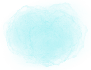 Turquoise, blue watercolor stain with wash. Aquarelle abstract blur stain for design and decor backgrounds, banners, flyers.