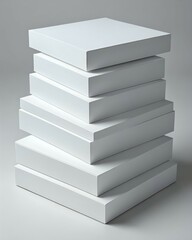 stack of white books