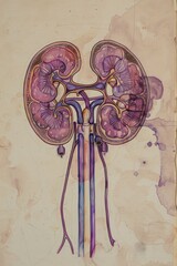 detailed anatomical drawing of human
