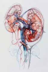 detailed anatomical drawing of human