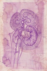 detailed anatomical drawing of human