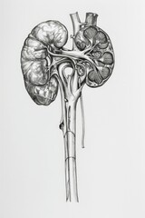 detailed anatomical drawing of human