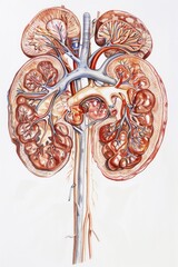 detailed anatomical drawing of human