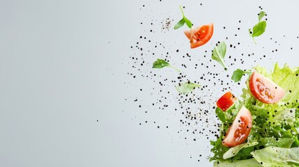 Contaminated salad closeup kitchen food safety awareness cleanliness health macro perspective