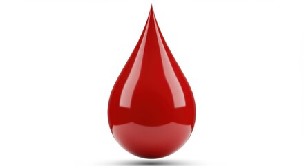 Obraz premium A Single Drop of Crimson Red: A Vivid Representation of Life's Precious Essence