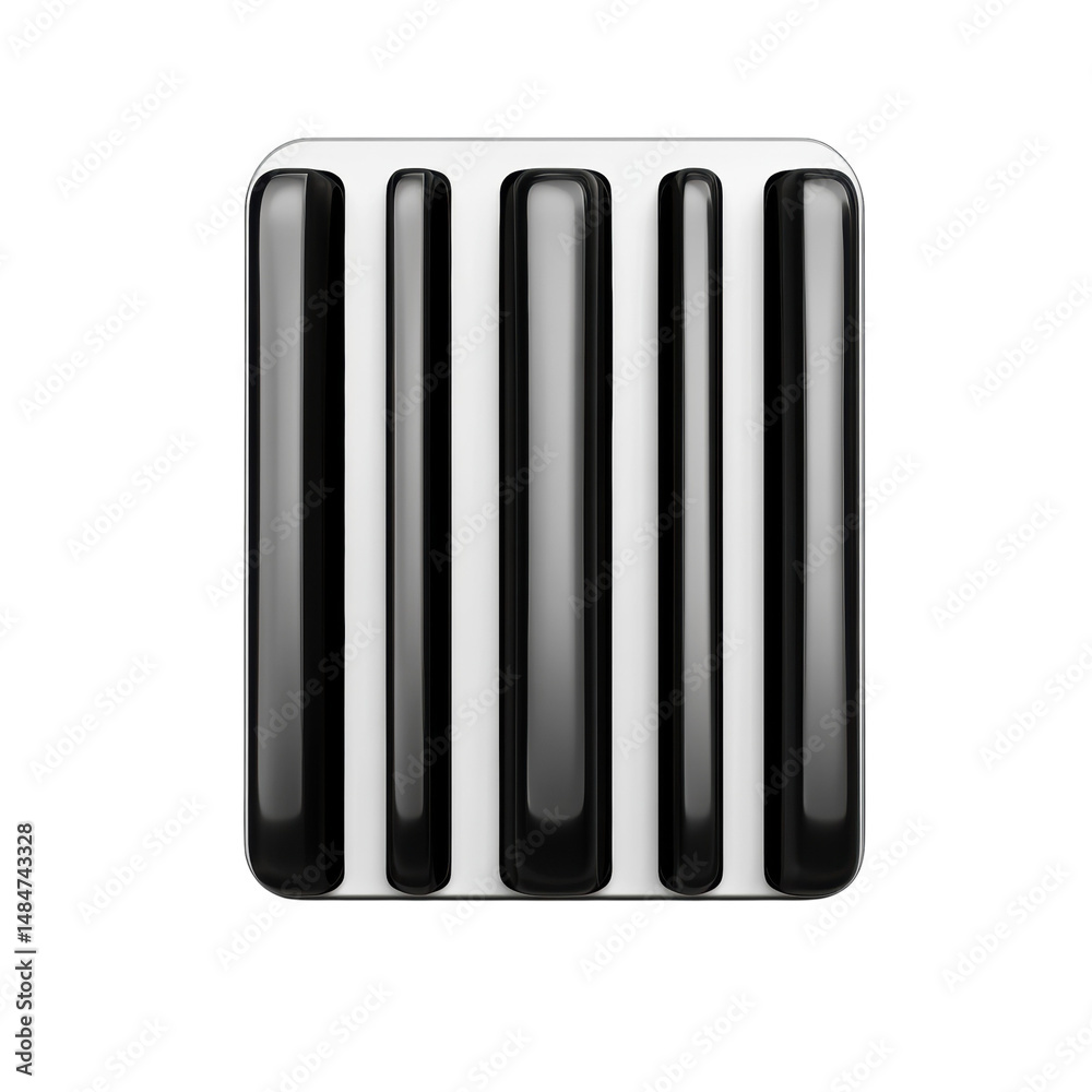 Poster abstract black and white parallel bars create a modern minimalist pattern on transparent background