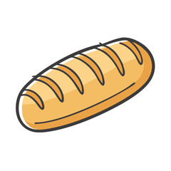 bread loaf icon, bread loaf vector illustration-simple illustration of bread loaf, perfect for bread loaf logos and icons